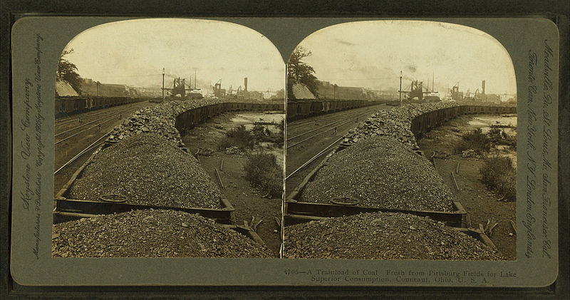 File:A trainload of coal from Pittsburg coal mines for Lake Superior ports, by Keystone View Company.jpg