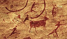 Saharan rock art with prehistoric archers Algerien Desert.jpg