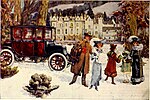 Illustration i American Homes and Gardens med en femsitsig Waverley Model 98 Limousine från 1912