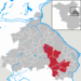 Placering av Seelow-Land-kontoret i distriktet Märkisch-Oderland