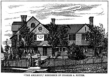 "Anglecot" in an 1889 woodcut. Ancient and modern Germantown, Mount Airy and Chestnut Hill (1889) (14780925932).jpg