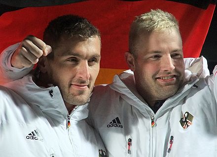 Kevin Kuske (left) and André Lange (pilot) are the most successful Olympic bobsledders, both have five medals, of which four are gold medals attained in three consecutive Olympics.