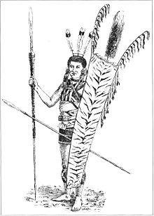 A sketch of Angami Naga tribesman from 1875.