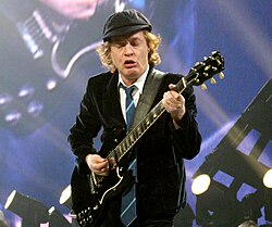 Angus Young live with AC/DC on November 23, 2008 in St. Paul, Minnesota