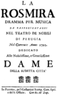 Anonymous - La Rosmira - title page of the libretto - Perugia 1725.png