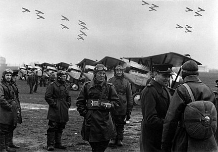 Antanas Gustaitis at a Lithuanian airfield in 1930s.