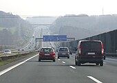 A németországi A1-es autópálya egy része Gevelsbergnél