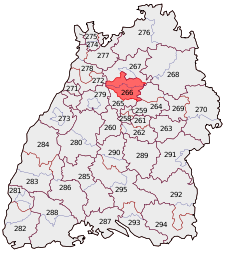 Lage des Bundestagswahlkreises Neckar-Zaber in Baden-Württemberg