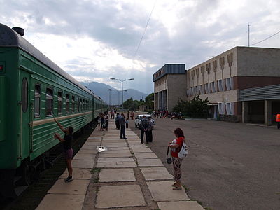 Der Bahnhof Rybatschje in Balyktschy