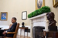 Barack Obama with Oval Office art.jpg