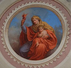 ציור של לוּאִיגִ'י תַלִיָּפֵרי (Luigi Tagliaferri) בכנסיית סן פייטרו מרטירה (San Pietro Martire) שבברופיני (Baruffini)