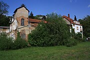 ehemaligen Möbelfabrik "Rhönmöbel", vorher Klein & Stiefel zwischen 1920 und 1979, denkmalgeschützte Fassade