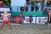 Deutsch: Beachhandball Europameisterschaften 2019 (Beach handball Euro); Tag 4: 5. Juli 2019 – Männer, Viertelfinale, Russland-Polen 2:0 (30:22, 19:18) English: Beach handball Euro; Day 4: 5 July 2019 – Quarter Final Men – Russia-Poland 2:0 (30:22, 19:18)