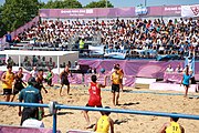 Deutsch: Beachhandball bei den Olympischen Jugendspielen 2018; Tag 3, 9. Oktober 2018; Jungs, Vorrunde, Gruppe A - Ungarn-Thailand 2:1 English: Beach handball at the 2018 Summer Youth Olympics at 9 October 2018 – Girls Preliminary Round Group A‎ – Hungary-Thailand 2:1