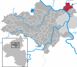 Kaart van Bendorf (Rijnland-Palts)