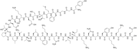 Chemical structure of beta-endorphin.