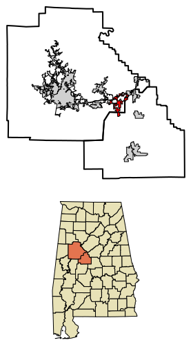 File:Bibb County and Tuscaloosa County Alabama Incorporated and Unincorporated areas Vance Highlighted 0178264.svg