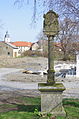 This is a picture of the Bavarian Baudenkmal (cultural heritage monument) with the ID D-6-78-150-54 (Wikidata) Bildstock, Mühlweg, Herlheim, Gemeinde Kolizheim, Unterfranken, Deutschland