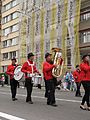 Čeština: Blasorchester Greifswald na průvodu mažoretek festivalu Kmochův Kolín 2016. Okres Kolín, Česká republika.