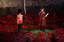 Reading of the Roll of Honour, to be followed by playing of the Last Post Blood Swept Lands and Seas of Red - Roll of Honour at sunset.jpg