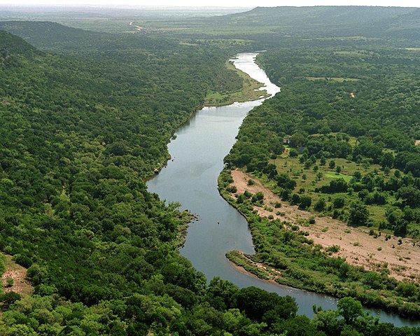 Brazos River downstream of Possum Kingdom Lake, Palo Pinto County, Texas