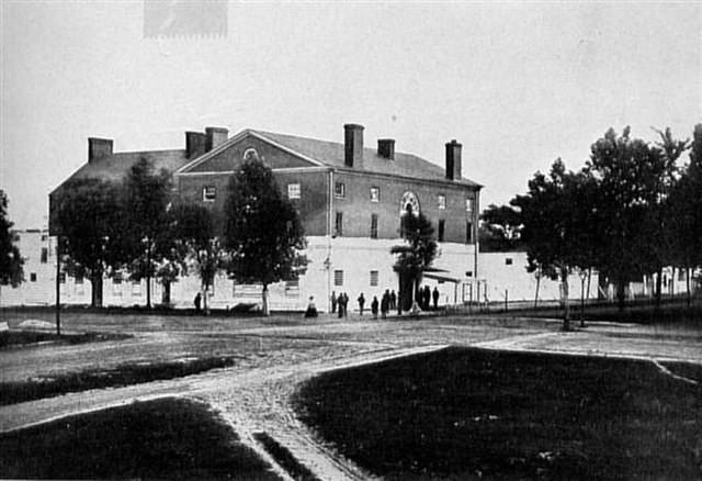The Old Brick Capitol, the temporary Capitol while the U.S. Capitol was being renovated after the Burning of Washington. (pictured here around 1861 in
