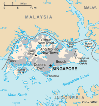 map of Singapore