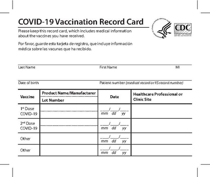 Vaccination Record Card - PDF Templates