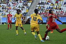 Zimbabwe women's national football team at the 2016 Olympic Games Canada wins Zimbabwe in Rio Olympics 07.jpg