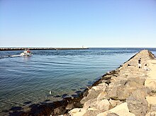 East entrance to the Cape Cod Canal Cape Cod Canal by Sandwich, Massachusetts.jpg