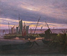 Caspar David Friedrich - Schiffe im Hafen am Abend.jpg