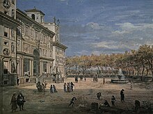 Caspar van Wittel, Villa Medici e jardim em Roma, 1685.jpg