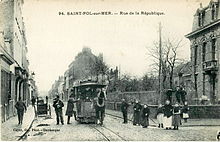 Saint-Pol au début du XXe siècle, était alors relié à Dunkerque par une ligne de tramway hippomobile, qui sera transformé en tramway électrique du réseau urbain en 1912