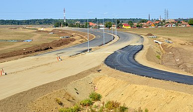 Arad West interchange under construction