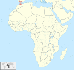 Location of Ceuta in Africa