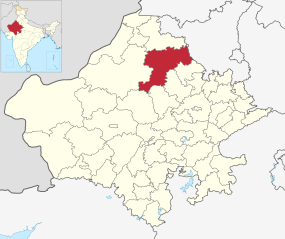 Positionskarte des Distrikts Churu