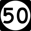 Default U.S. state highway marker Circle sign 50.svg