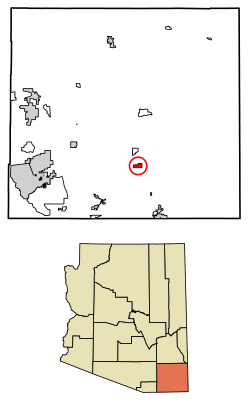 Location of McNeal in Cochise County, Arizona.