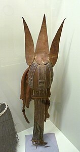 Coiffure Herero en cuir (Namibie, Botswana). Musée royal de l'Afrique centrale, Tervuren, Belgique.