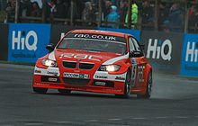 Turkington driving the Team RAC-run BMW at Croft in 2008 Colin Turkington 2008 BTCC Croft.jpg