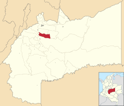 Vị trí của khu tự quản Castilla la Nueva trong tỉnh Meta