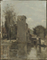 Corot - Tour au bord de l'eau, entre 1855 et 1865.gif