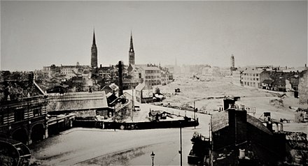 Coventry city centre being redeveloped in 1936 during modernisation