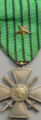 Croix de guerre de Vichy avec une étoile de bronze.