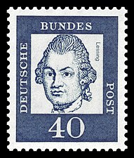 40 Pf-Dauermarke der Deutschen Bundespost (1961) aus der Serie Bedeutende Deutsche