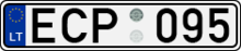 A plate of the type issued between 2004-2023 Dabartiniai Lietuvos transporto valstybiniai numeriai.png