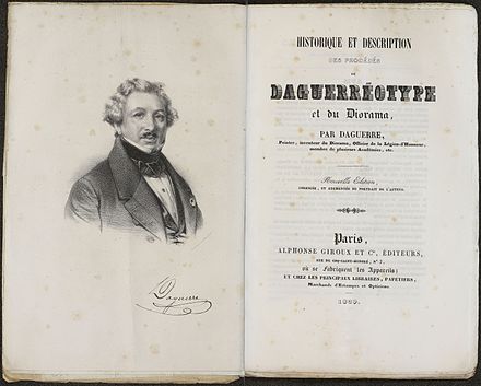 Title pages of Daguerre's 1839 manual, published soon after Arago's lecture to meet the intense public demand for more information about the process.