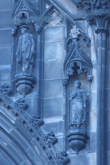 Davie Deans and Effie Deans as found on the Scott Monument, sculpted by Thomas Stuart Burnett Davie Deans and Effie Deans as found on the Scott Monument, sculpted by Thomas Stuart Burnett.jpg