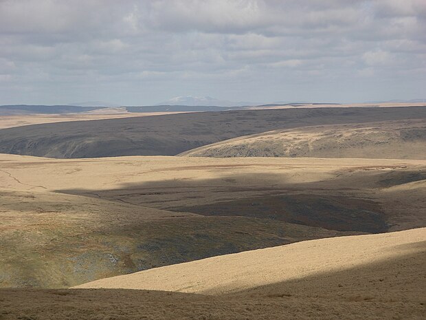 Extensive moorland in the Desert of Wales
