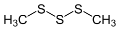 Strukturformel von Dimethyltrisulfid